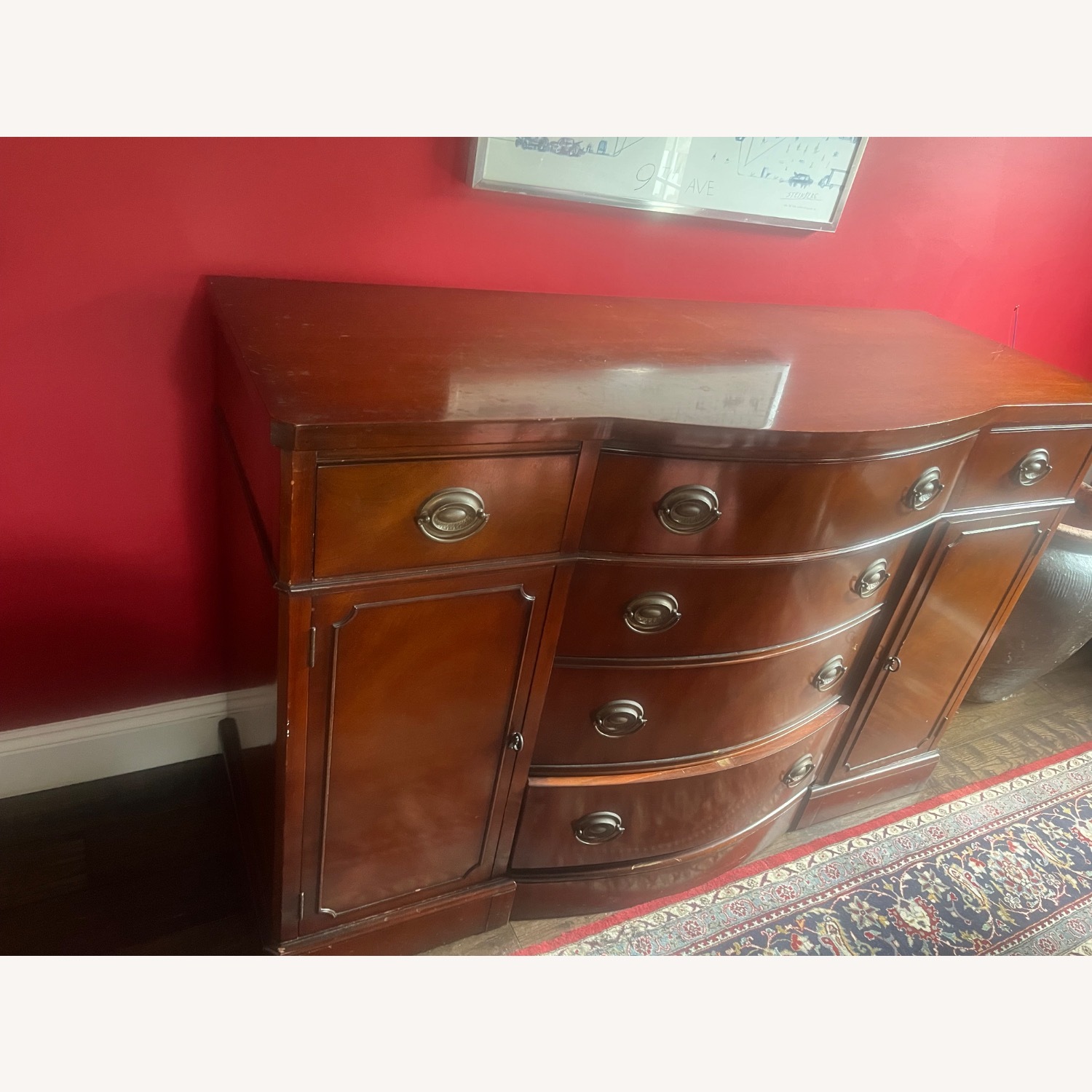 Drexel Mahogany Server Sideboard Credenza/Buffet - image-1