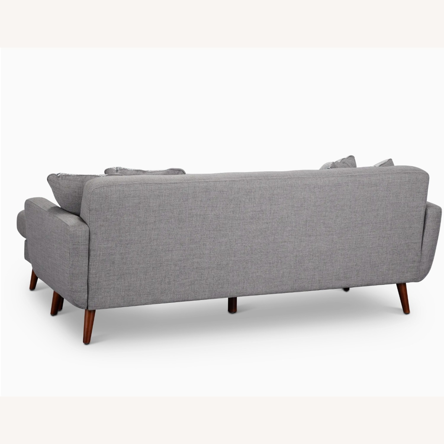 Raya Light Gray Fabric Chaise Sectional - image-3