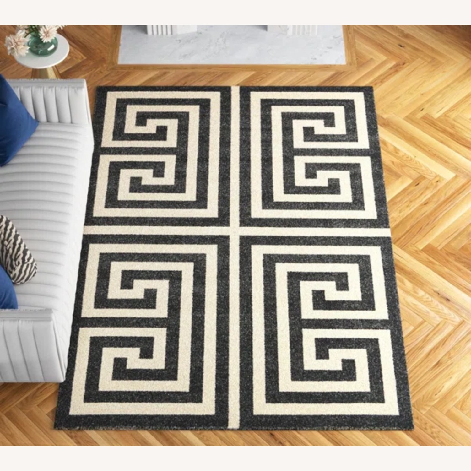 Greek Key Area Rug - image-2