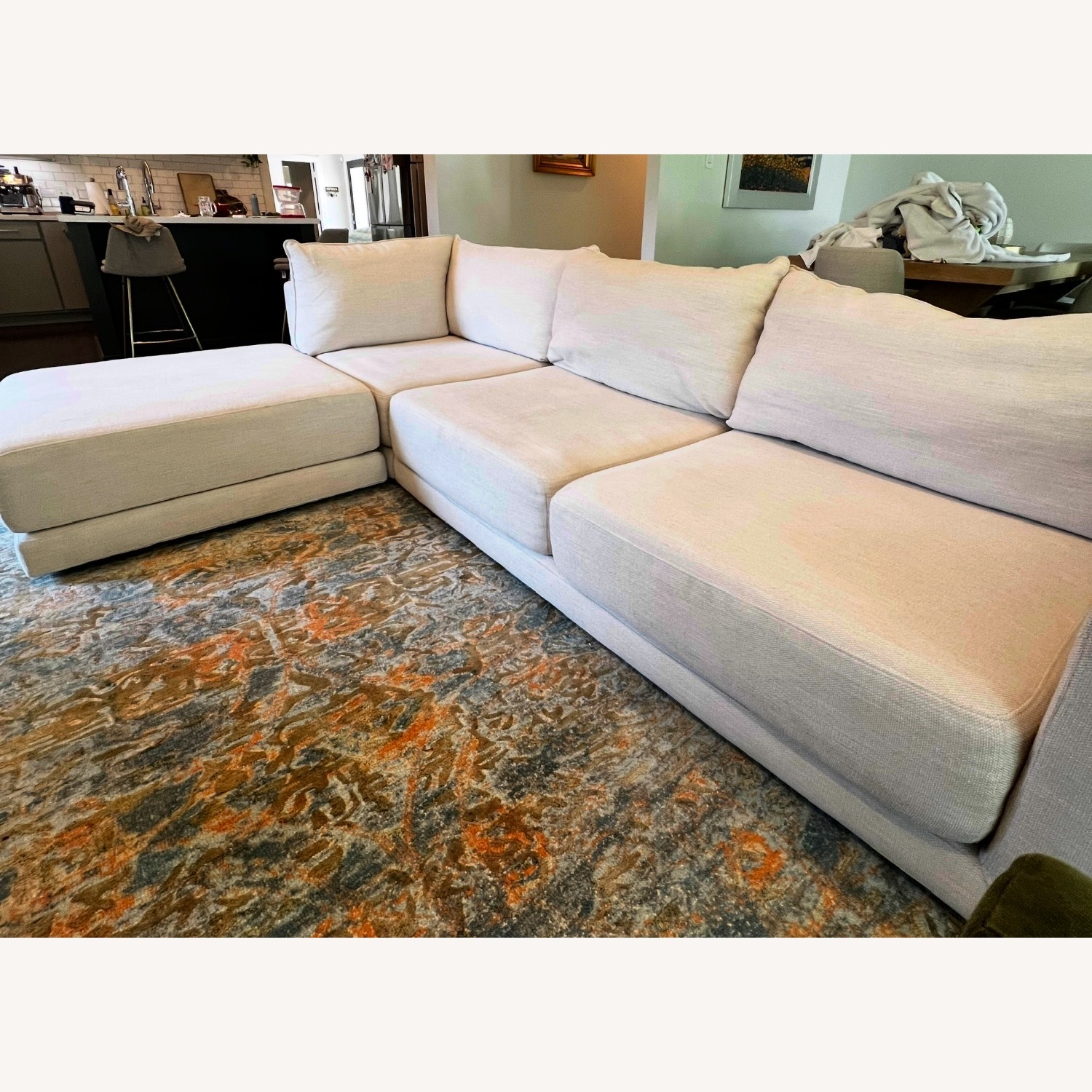 West Elm Melbourne Sofa Performance Coastal Linen - image-2