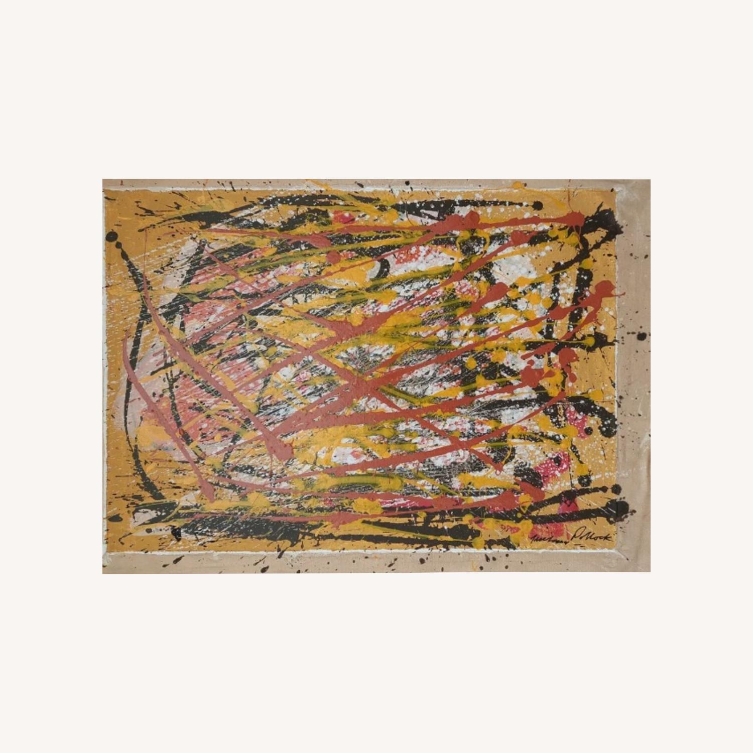 Jackson Pollock Gold Wall Art - image-0
