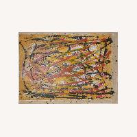 Jackson Pollock Gold Wall Art