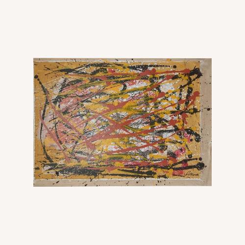 Used Jackson Pollock Gold Wall Art for sale on AptDeco