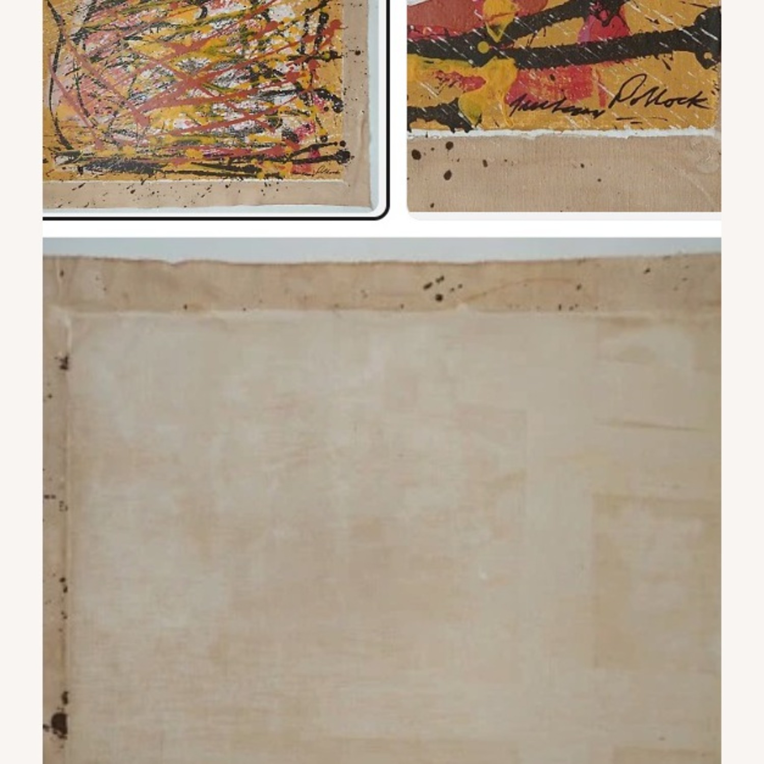 Jackson Pollock Gold Wall Art - image-3