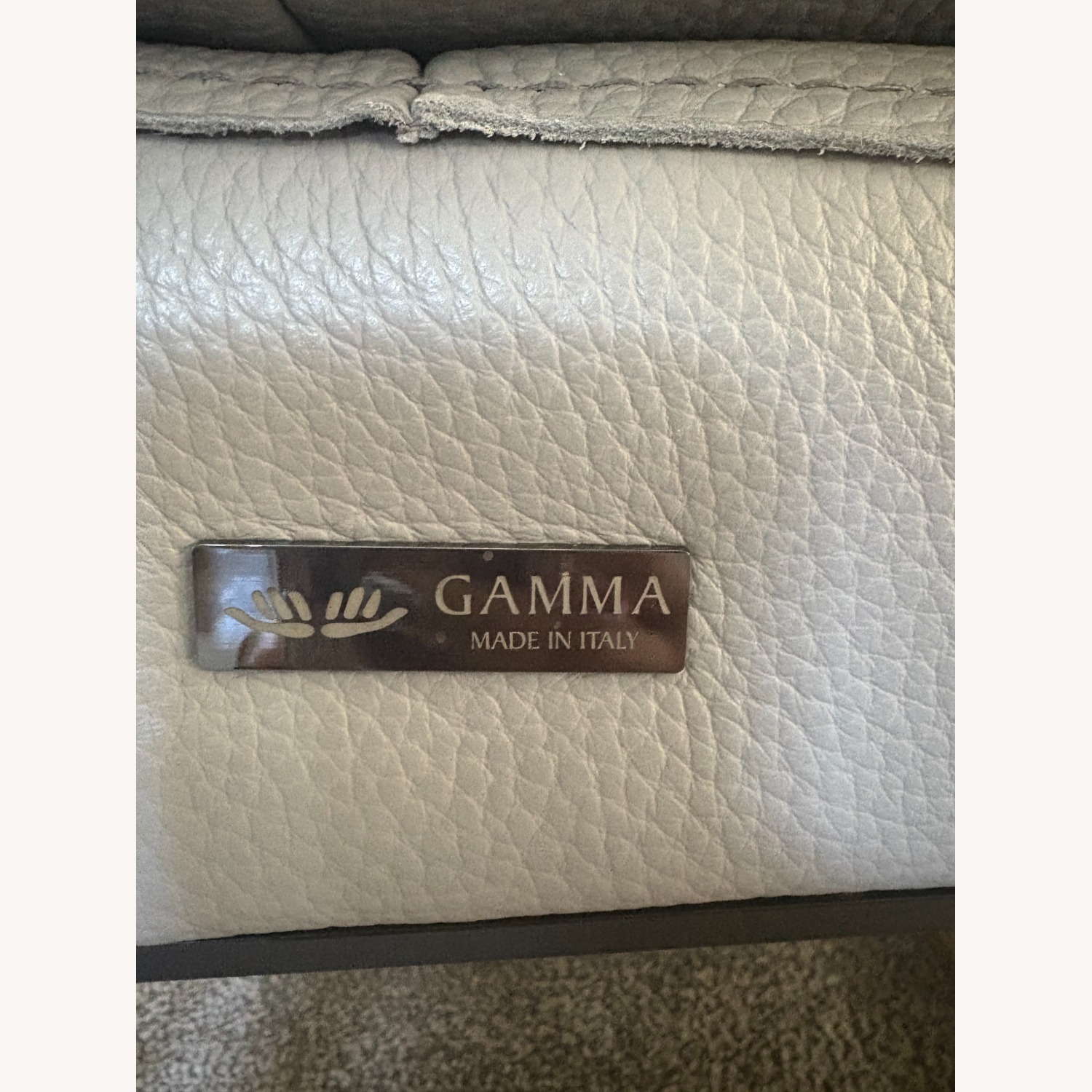 Metal Grey Leather Gamma Sunset Sectional - image-12