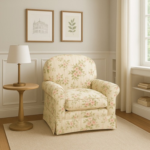 Used Mitchell Gold + Bob Williams French Country Floral Accent Chair for sale on AptDeco