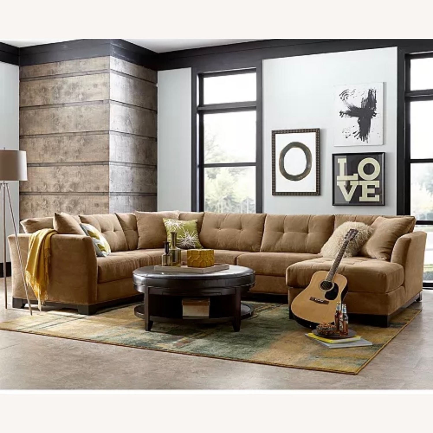 Macy’s Elliot Fabric 3-Piece Chaise Sectional  - image-11