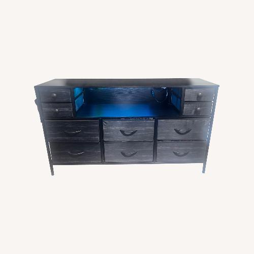 Used TV Stand and Storage with LED for sale on AptDeco