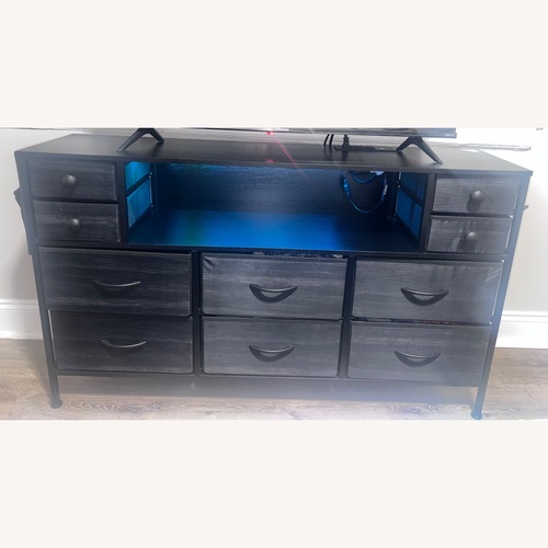 Used TV Stand and Storage with LED for sale on AptDeco