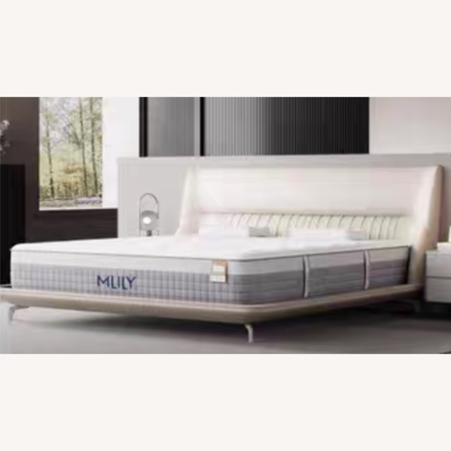 Memory King Size Bed with Bed Frame - image-0