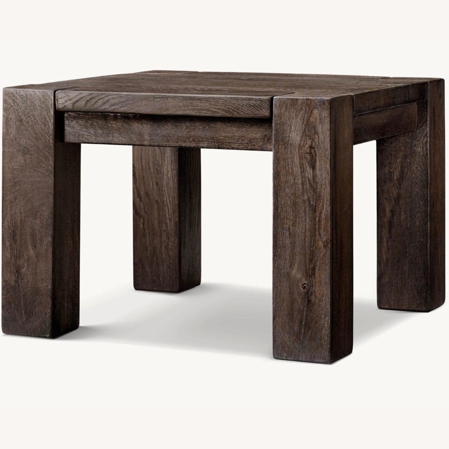 Restoration Hardware Reclaimed Oak Parsons Side Table - image-0