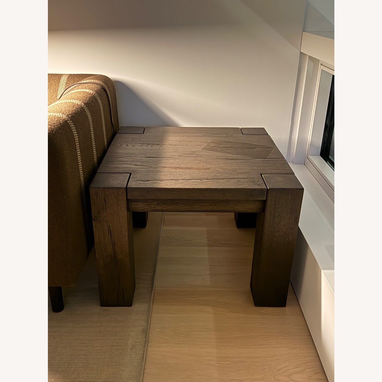 Restoration Hardware Reclaimed Oak Parsons Side Table - image-2