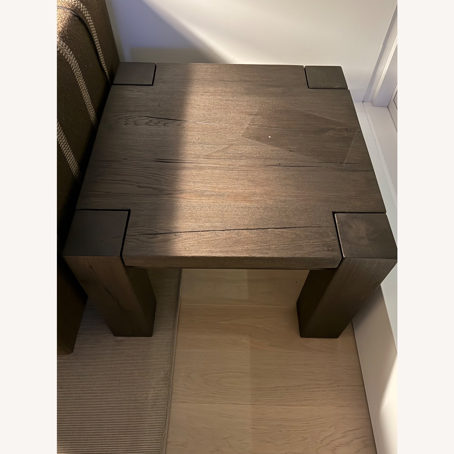 Restoration Hardware Reclaimed Oak Parsons Side Table - image-4