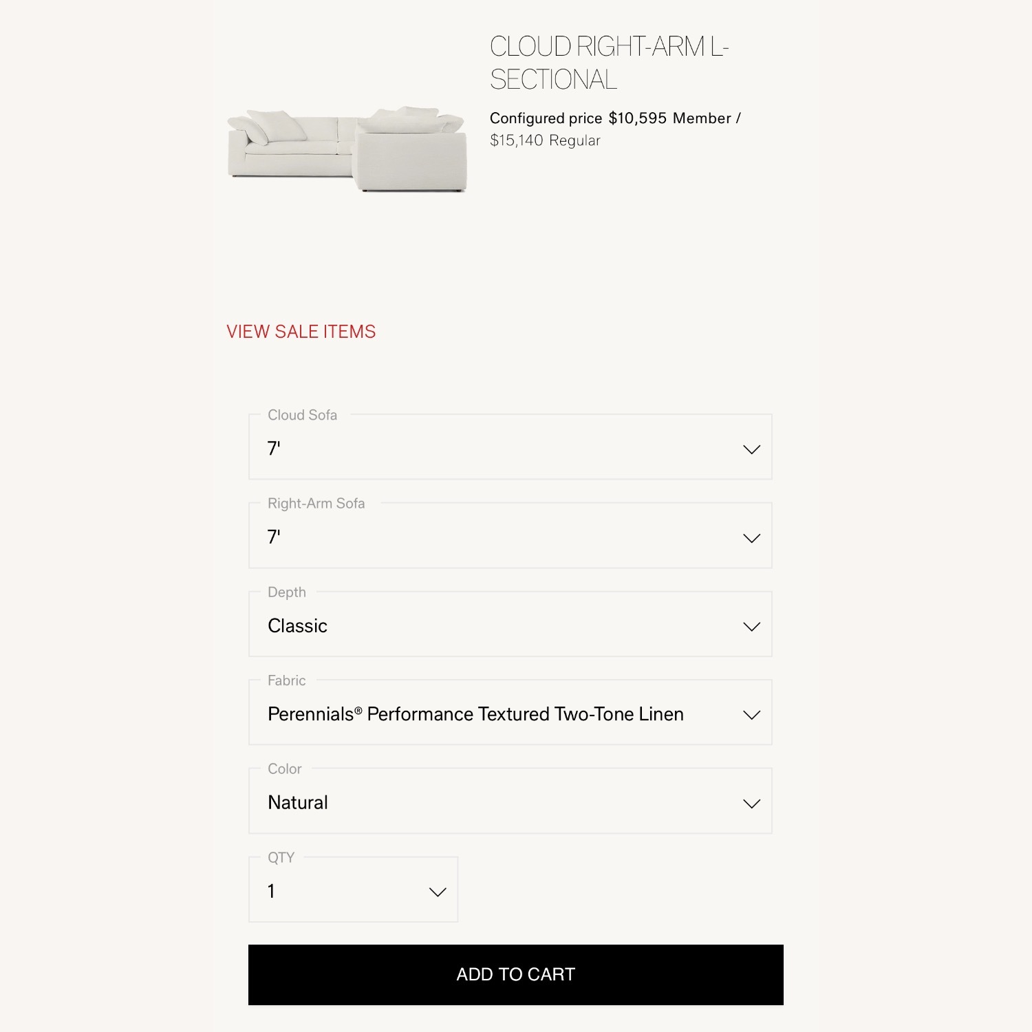 Restoration Hardware Cloud Couch - image-6