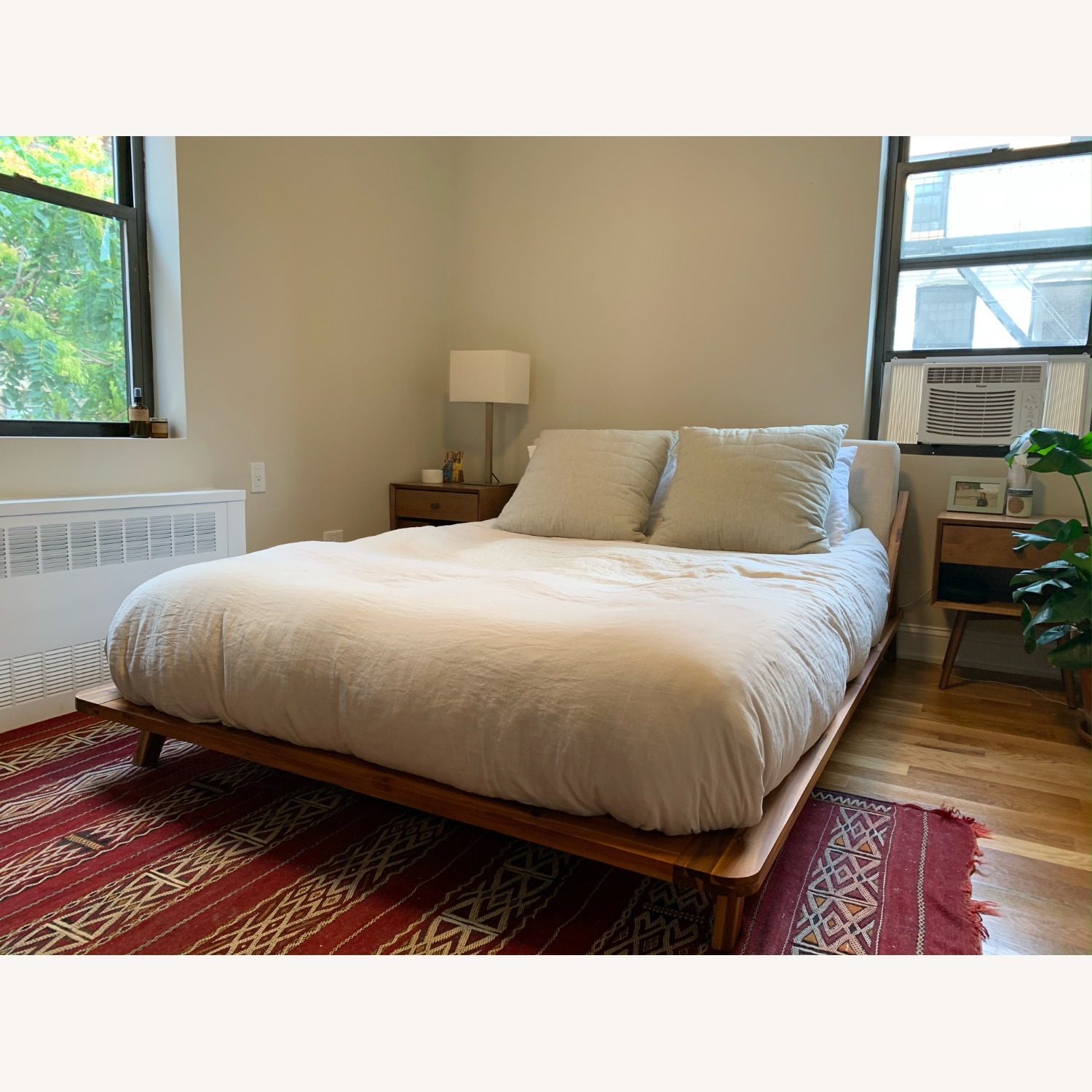 CB2 Drommen Acacia Wood Queen Bed - image-1