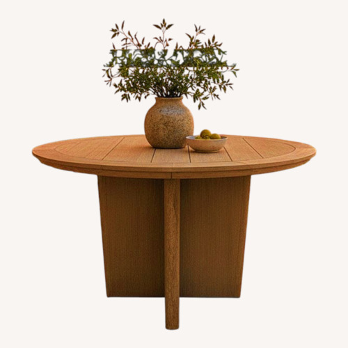 Used Restoration Hardware Balmain Round Teak Dining Table – 48" Weathered for sale on AptDeco