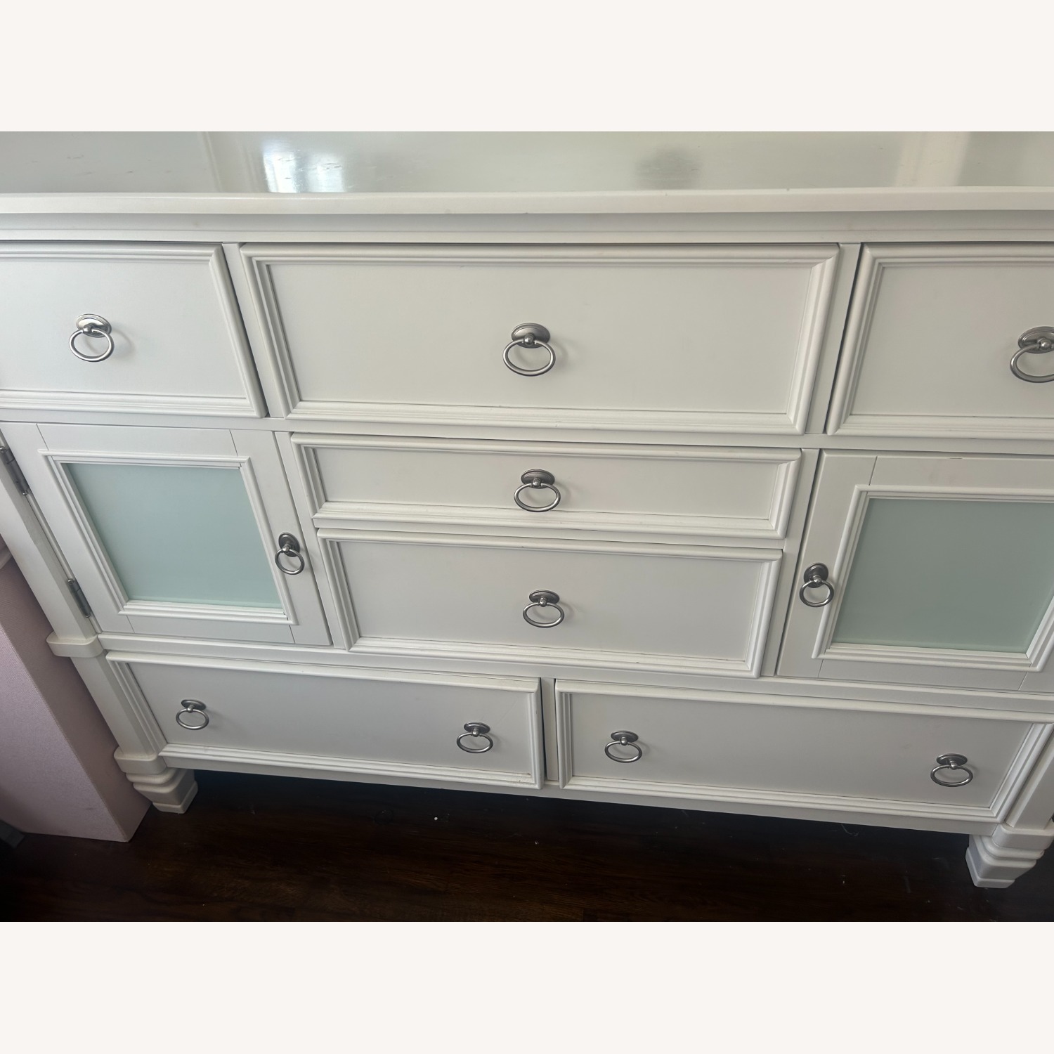 Large White Dresser with Vanity - image-3