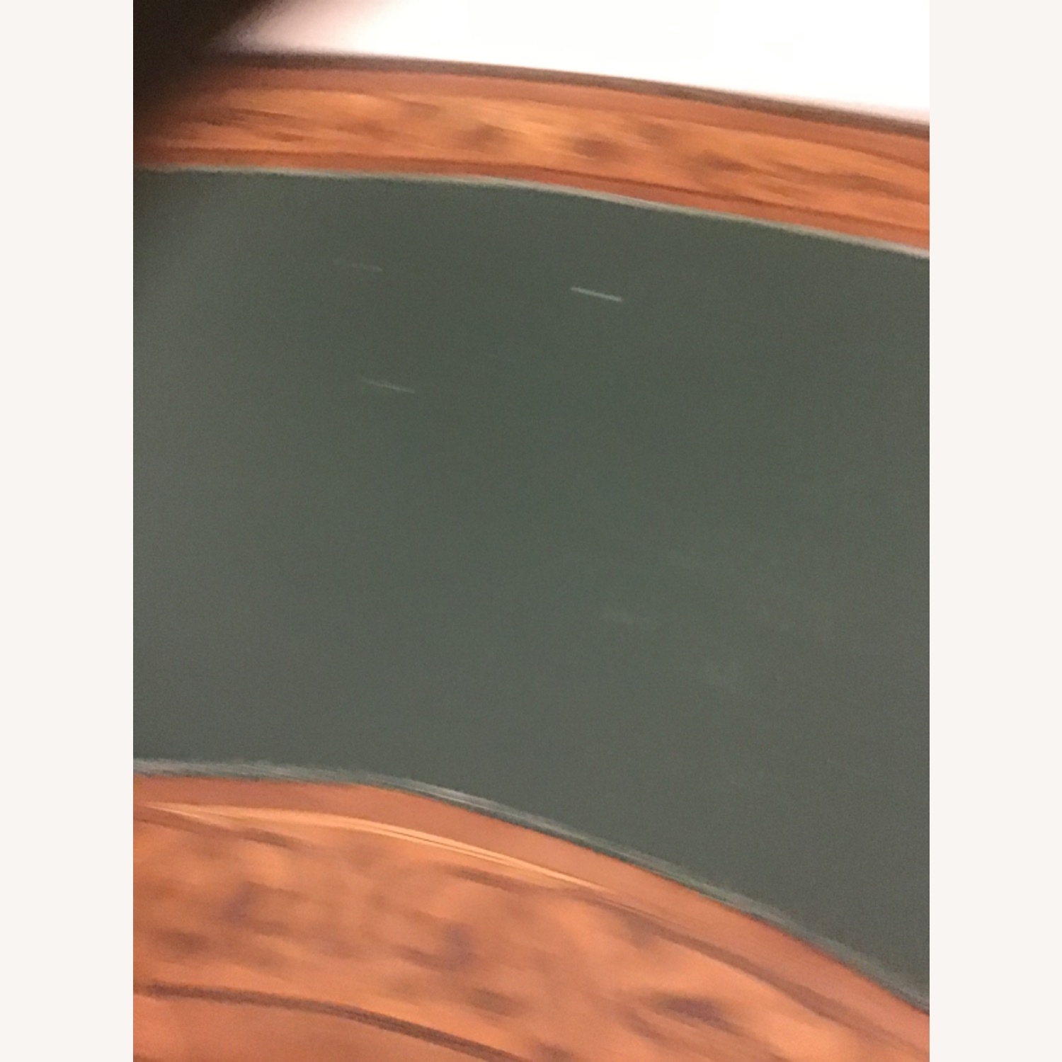 Vintage Green Leather Top With Marquetry Desk - image-14