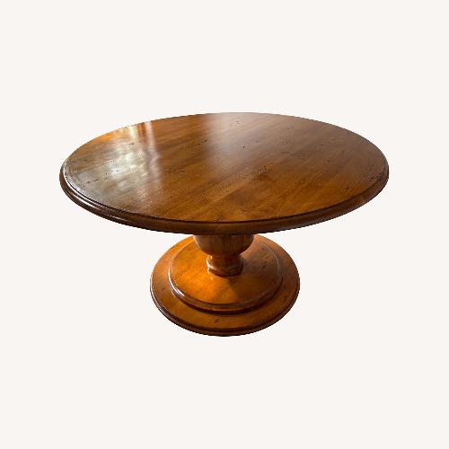 Used Hourglass Wood Coffee/Kitchen Table for sale on AptDeco