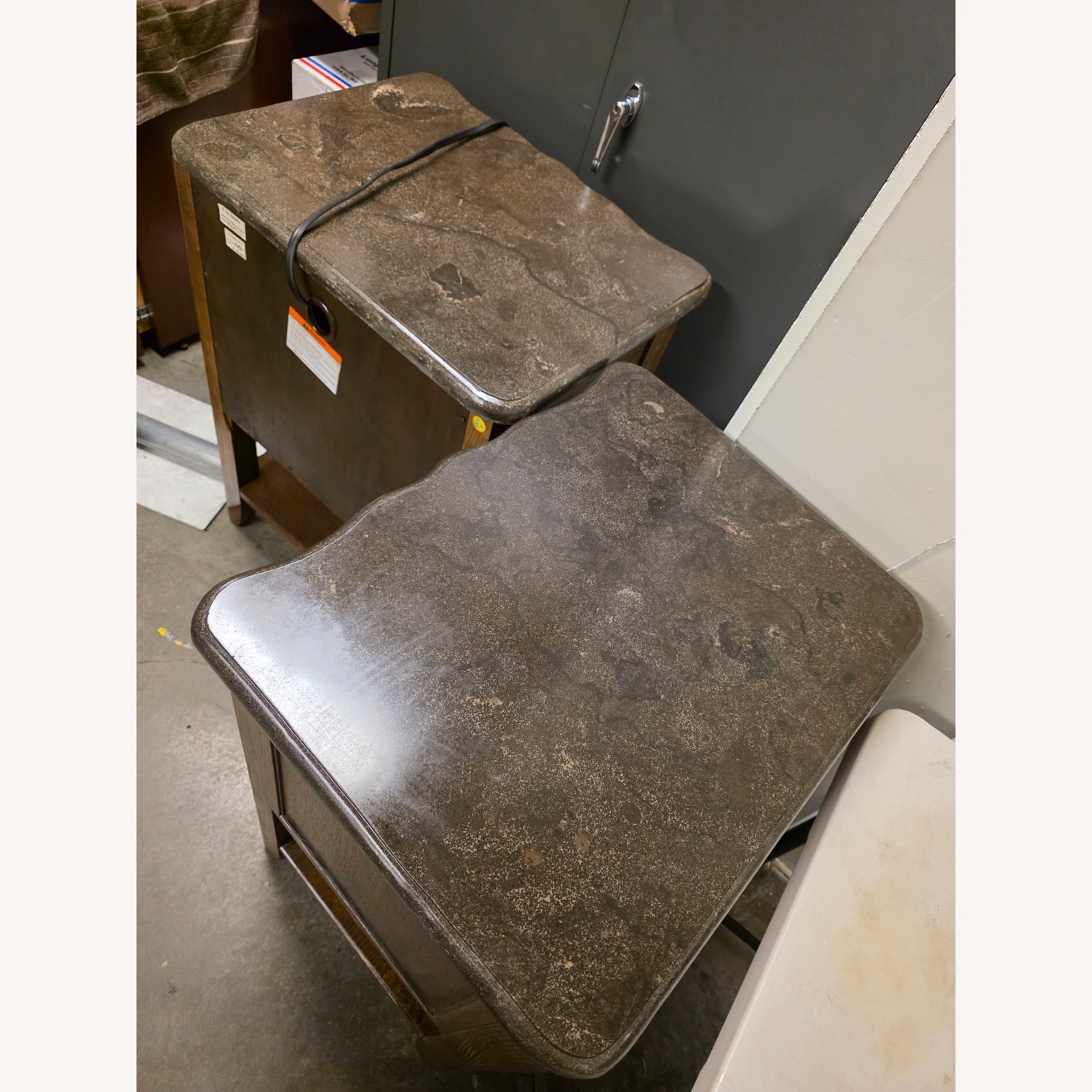 Arhaus Wooden Nightstand with Stone Top - image-6