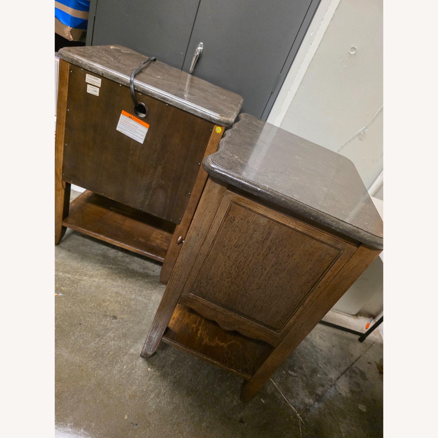 Arhaus Wooden Nightstand with Stone Top - image-2