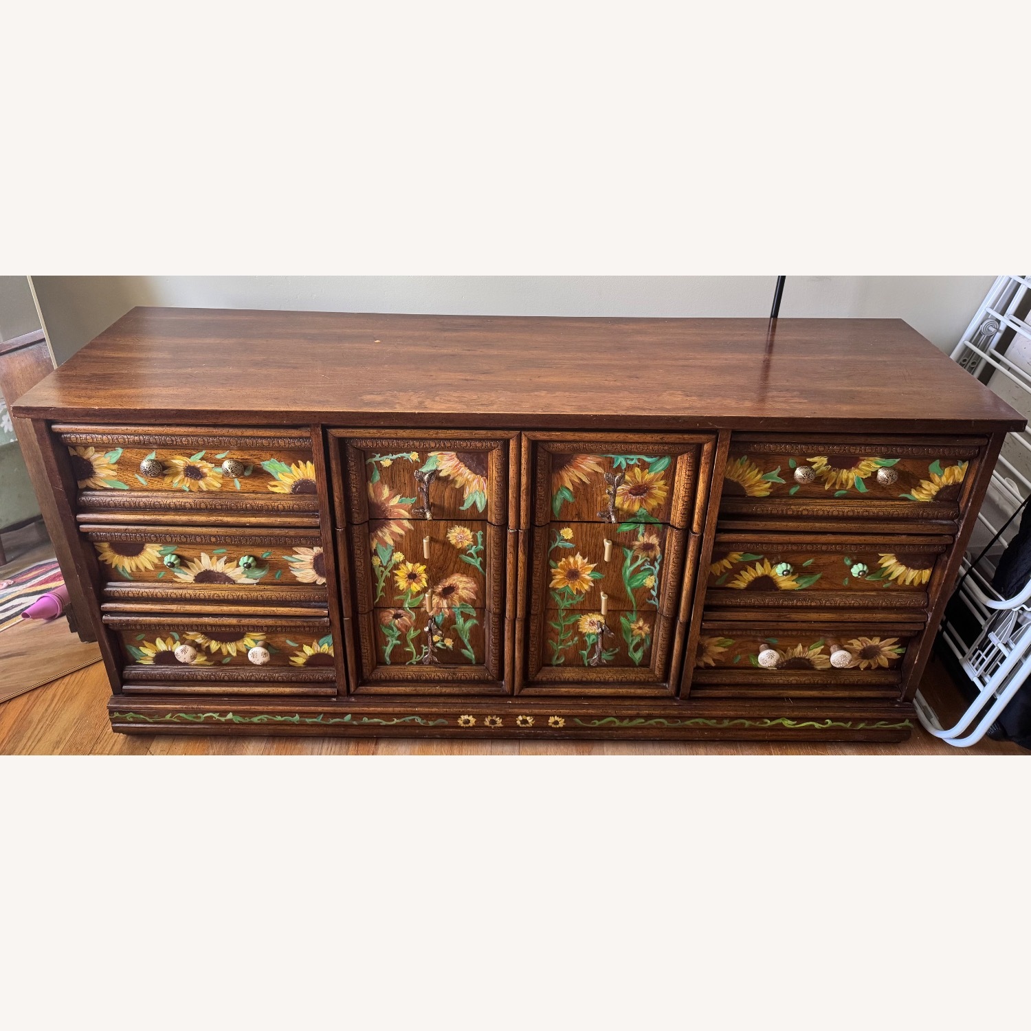 Wooden Sunflower Dresser - image-2