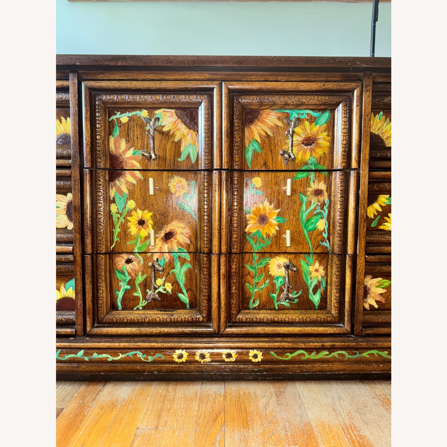 Wooden Sunflower Dresser - image-3