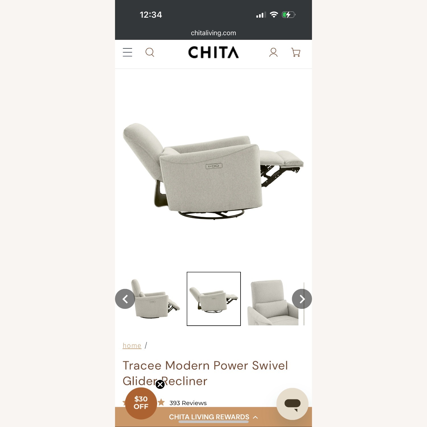 Modern Power Swivel Glider Recliner - image-3