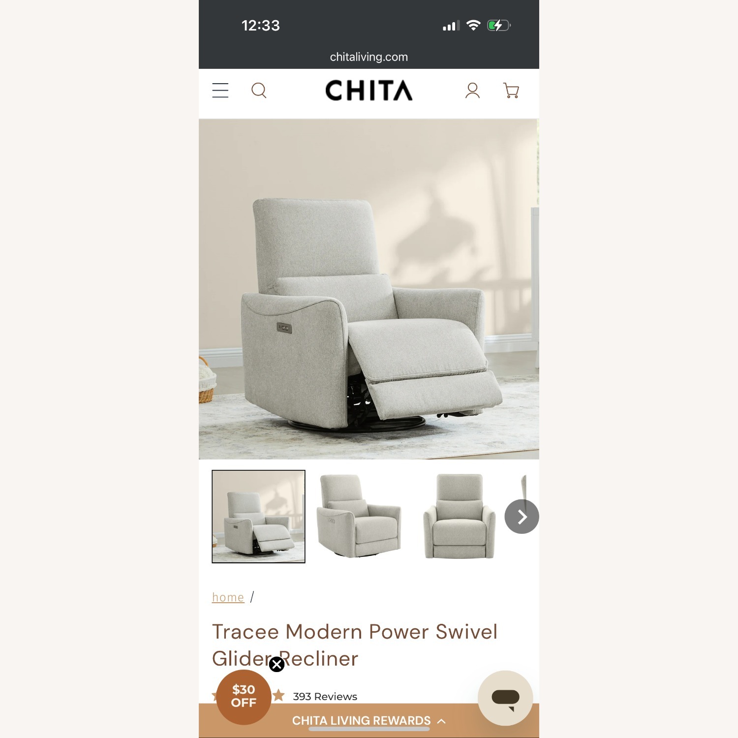 Modern Power Swivel Glider Recliner - image-2