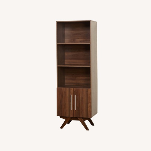 Used Mid-Century Modern Walnut Finish Bookcase for sale on AptDeco