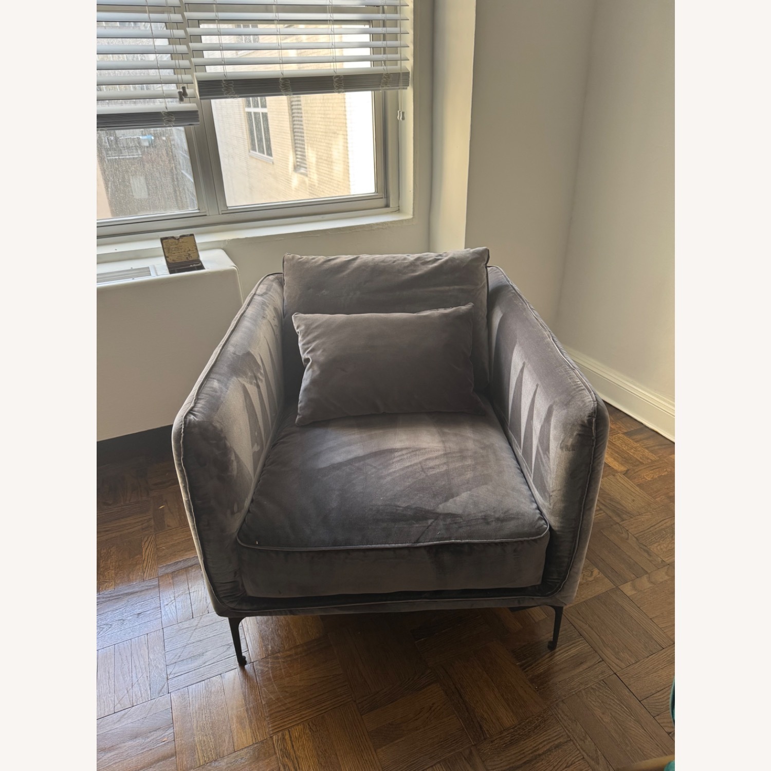 AllModern Rae Velvet Arm Chair - image-2