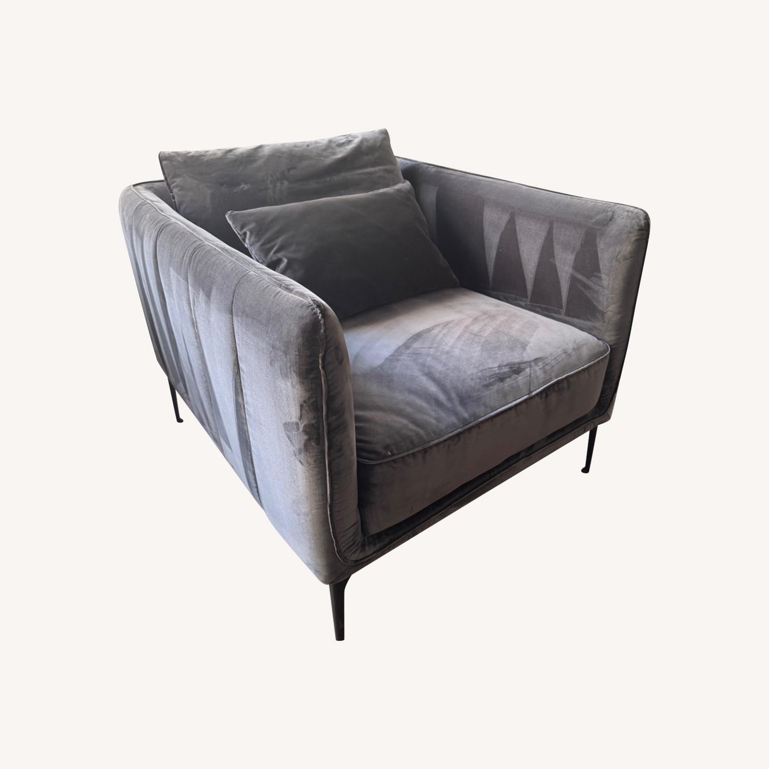 AllModern Rae Velvet Arm Chair - image-0