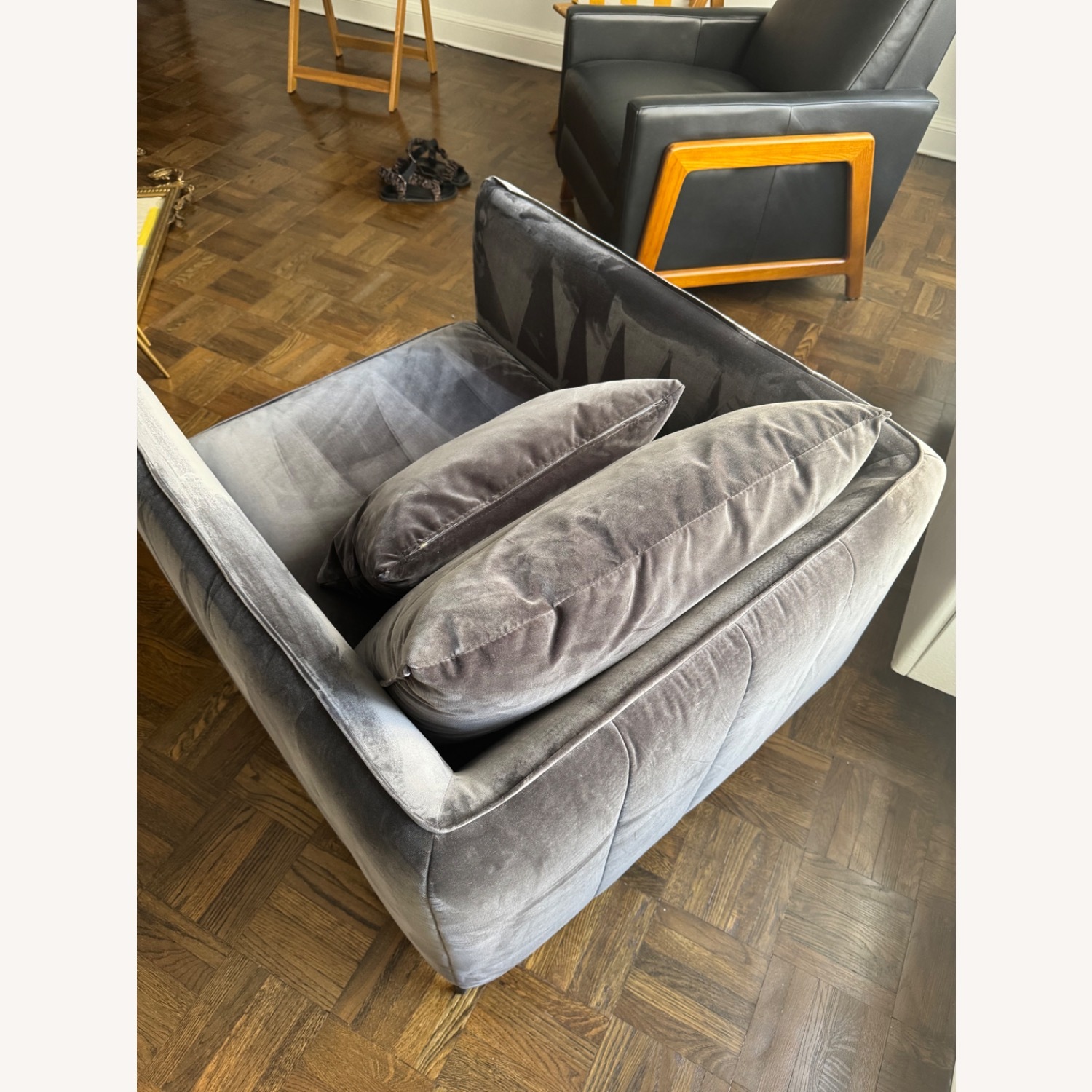 AllModern Rae Velvet Arm Chair - image-4