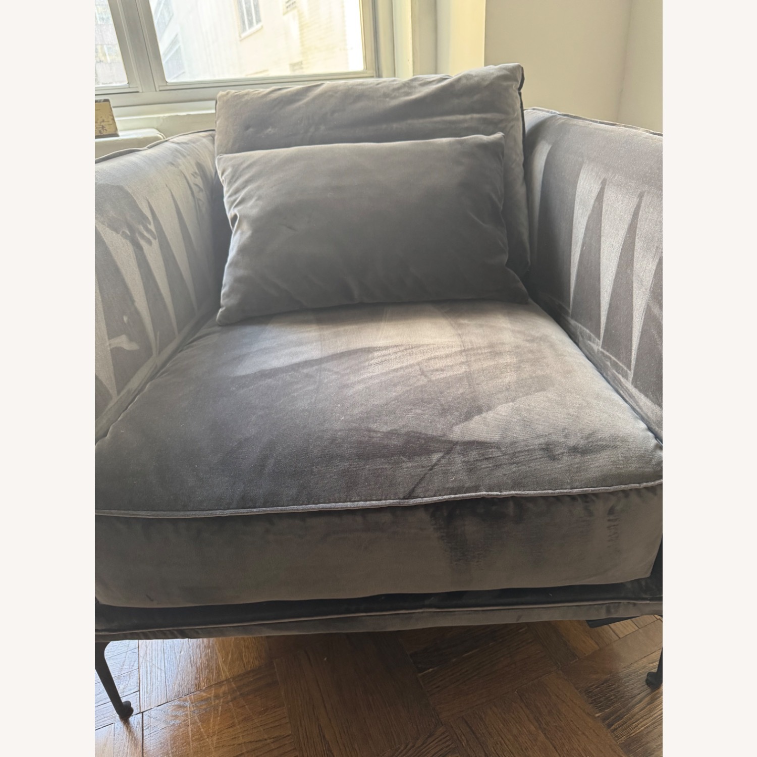 AllModern Rae Velvet Arm Chair - image-5