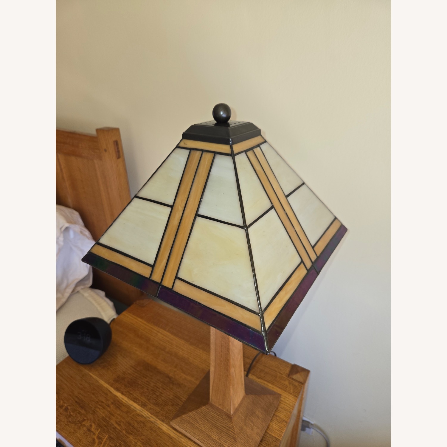 Stickley Table Lamp with Art Glass Shade - image-2