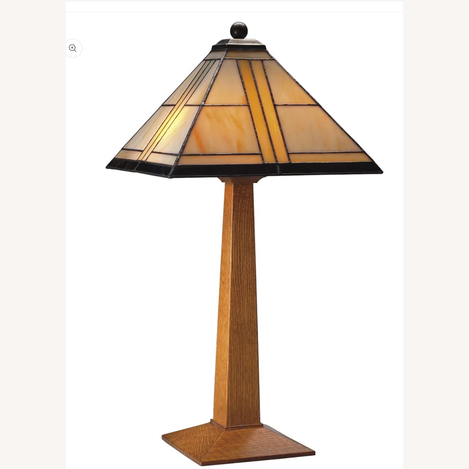 Stickley Table Lamp with Art Glass Shade - image-1
