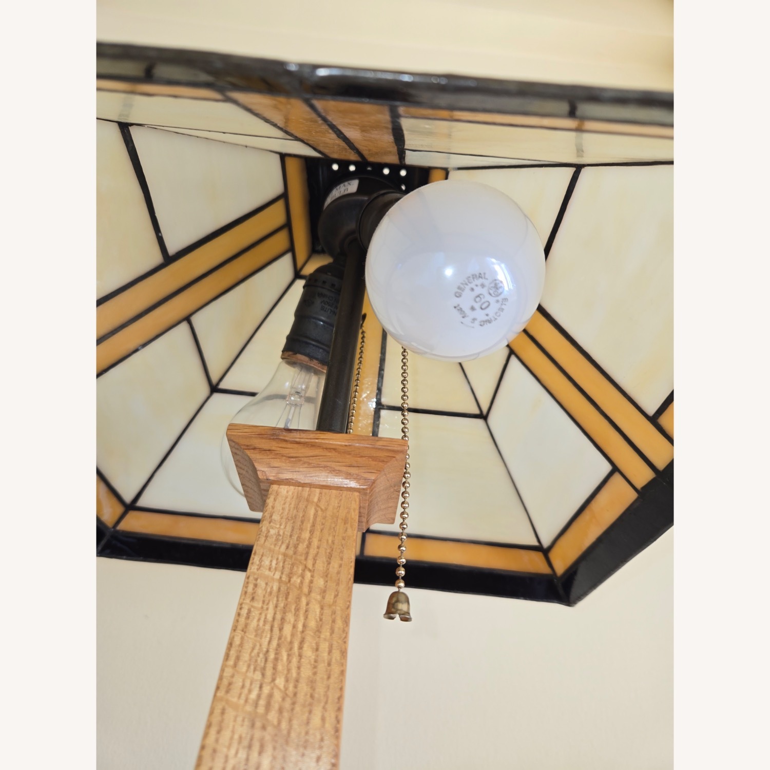 Stickley Table Lamp with Art Glass Shade - image-5