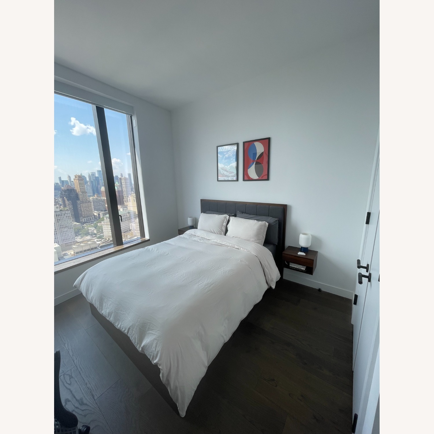 Crate and Barrel Hayden Smoke Queen Storage Bed - image-2