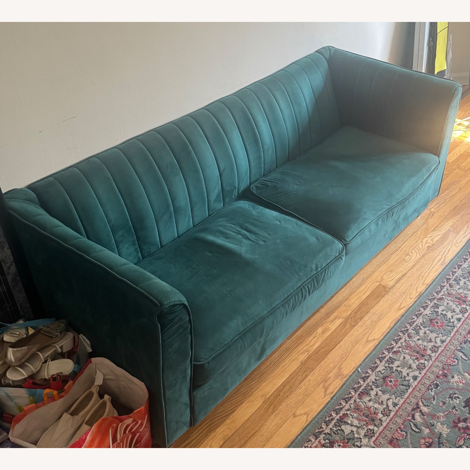 Green Velvet Sofa - image-3