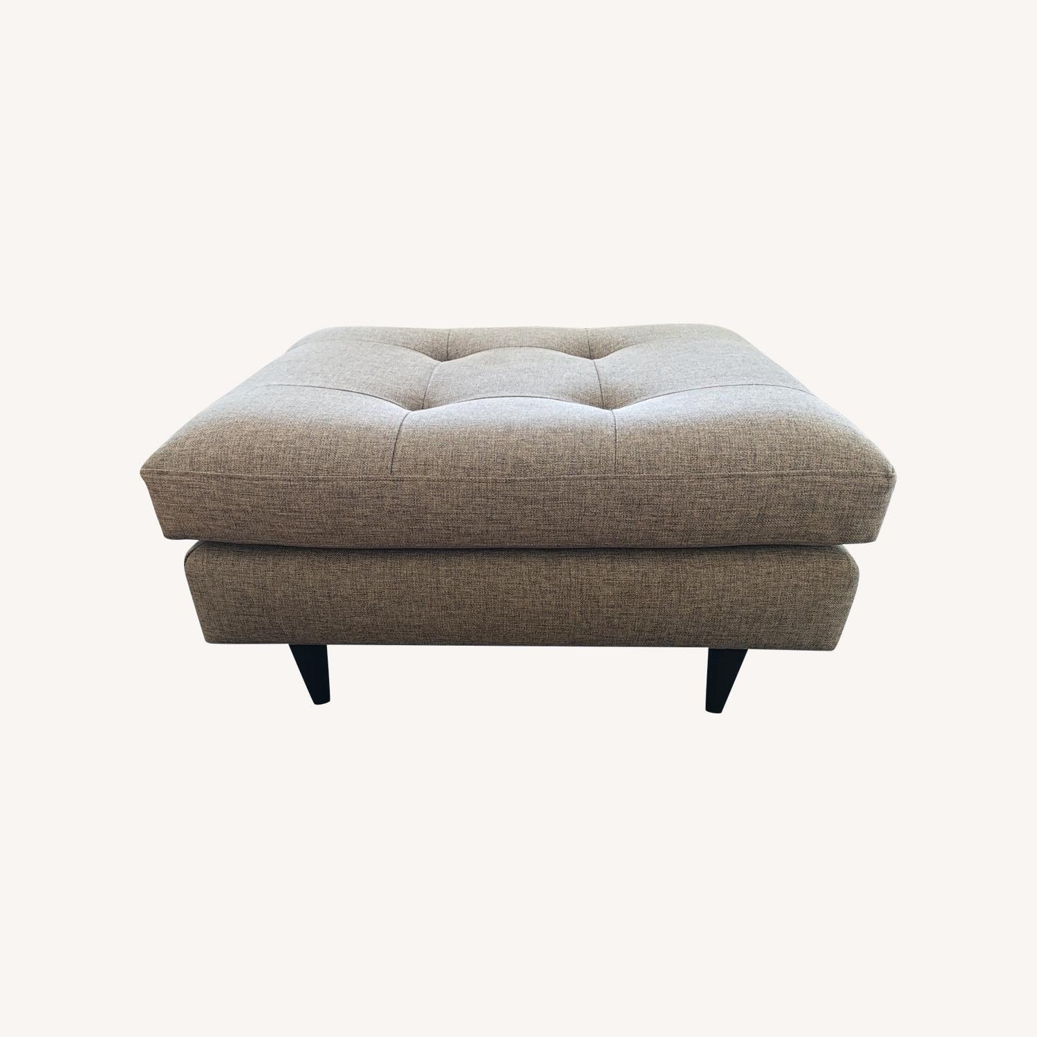 Crate & Barrel Petrie Mid Century Ottoman - image-0
