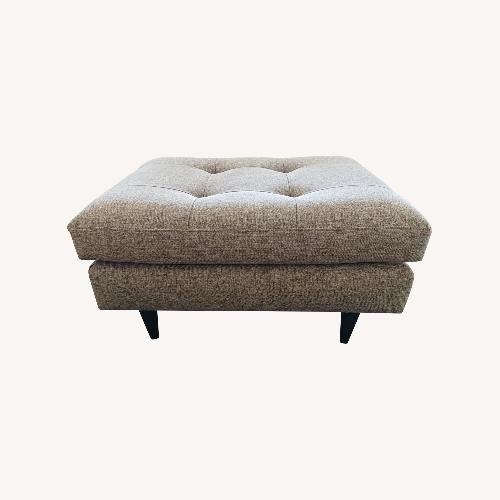 Used Crate & Barrel Petrie Mid Century Ottoman for sale on AptDeco