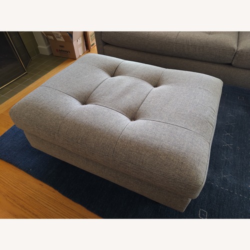 Used Crate & Barrel Petrie Mid Century Ottoman for sale on AptDeco