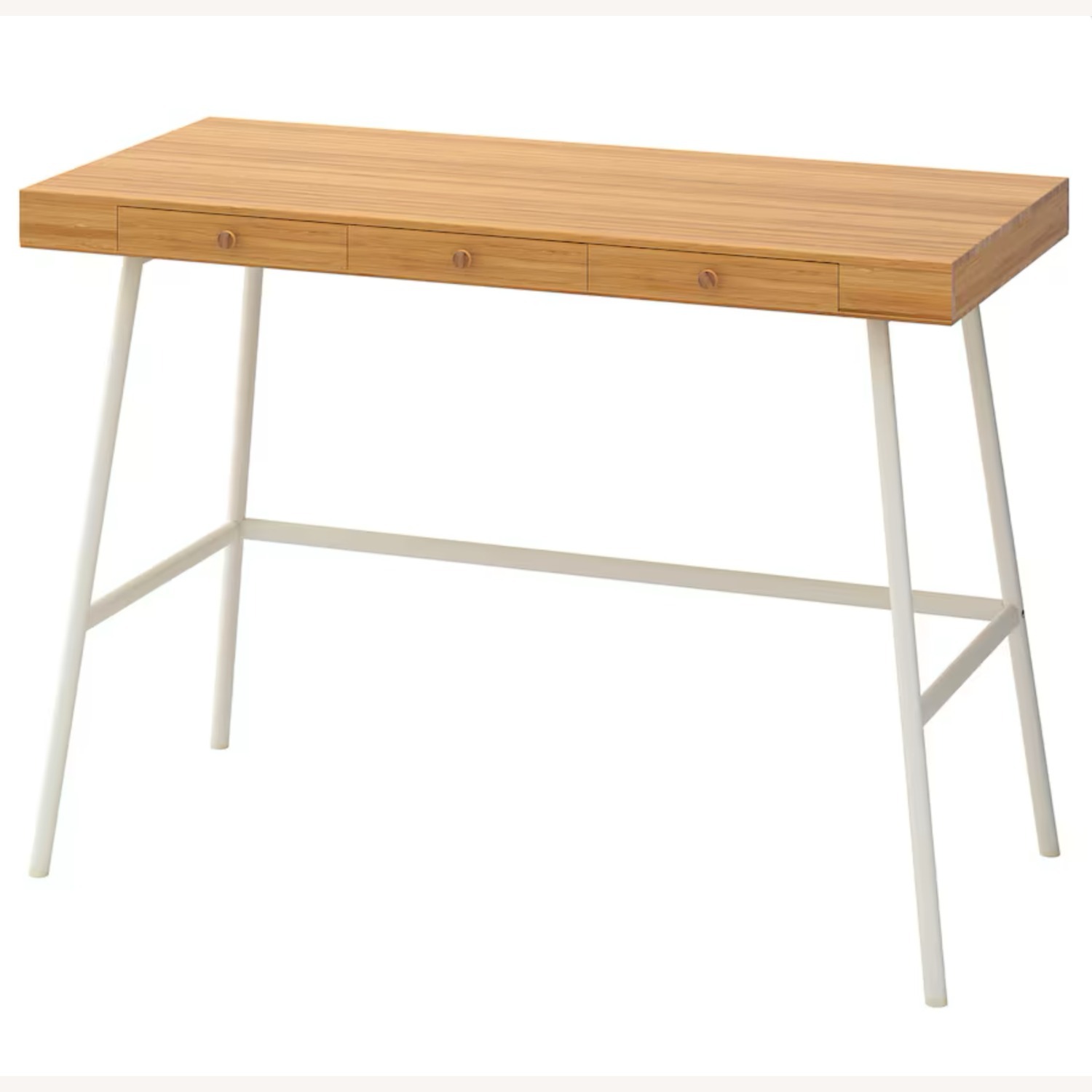 IKEA LILLASEN 机 美品 IKEA Lillasen Bamboo Desk - AptDeco
