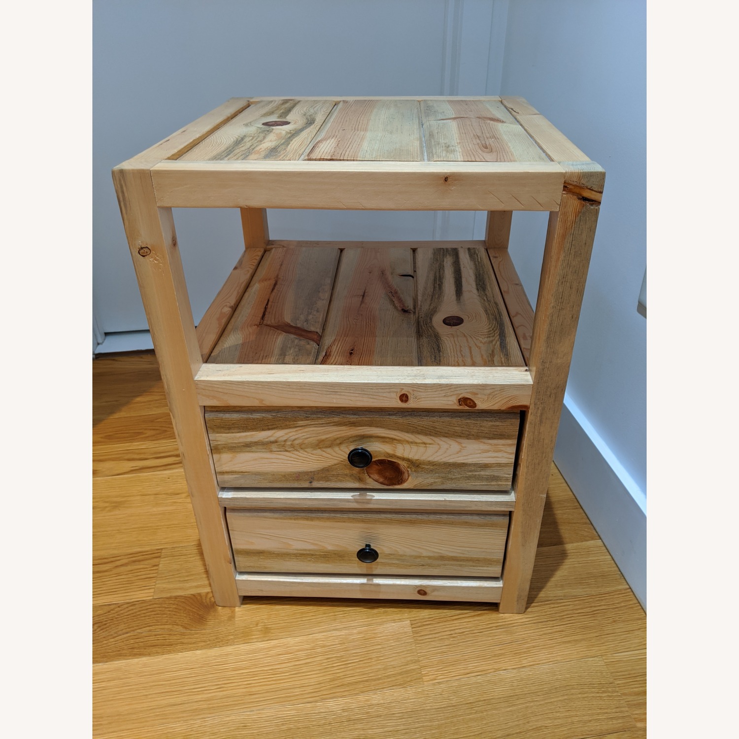 Two Reclaimed Wood Nightstands - image-2