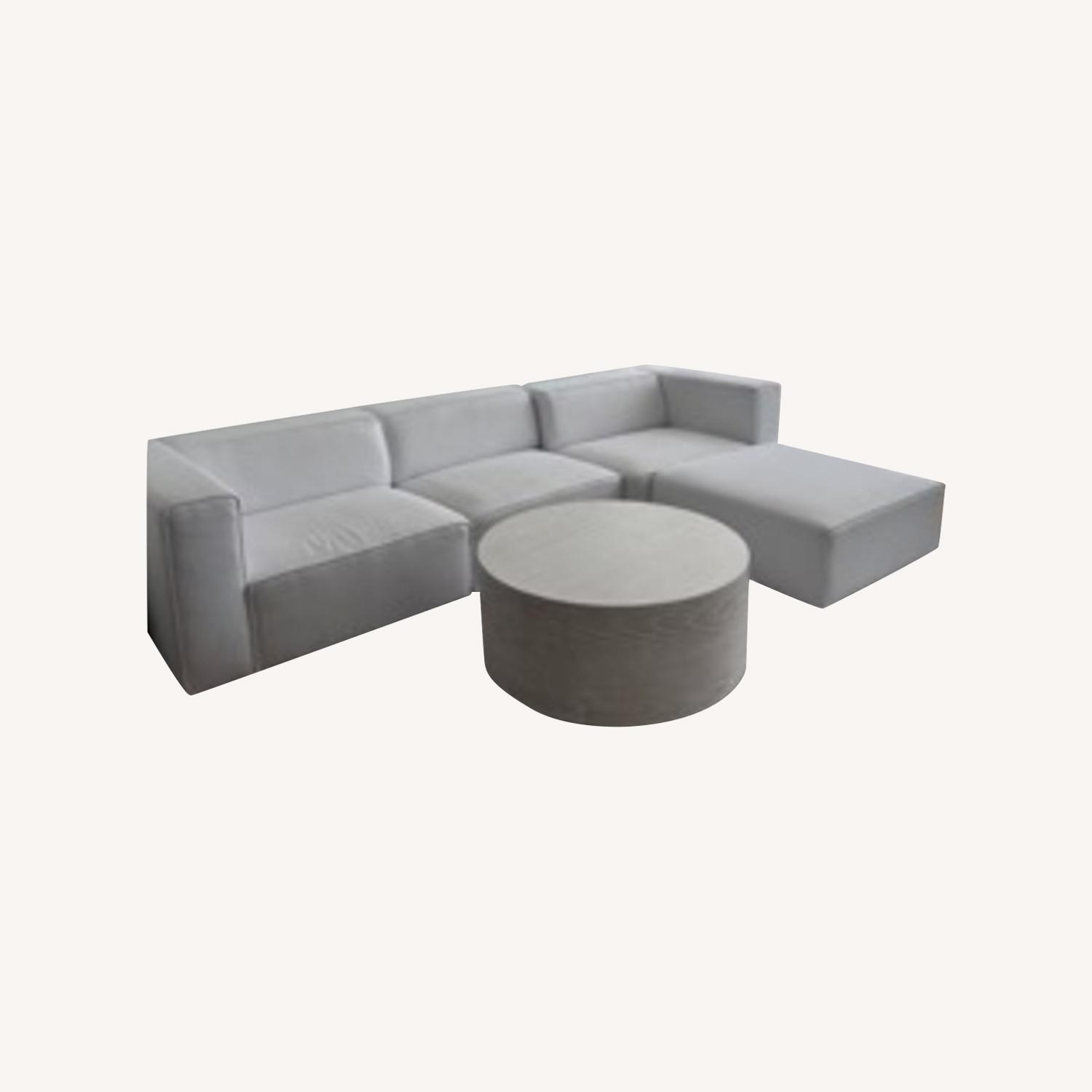Contemporary Modern 3-Piece and Ottoman - image-0