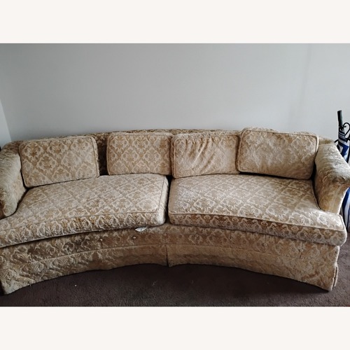 Used Vintage White and Gold Couch for sale on AptDeco