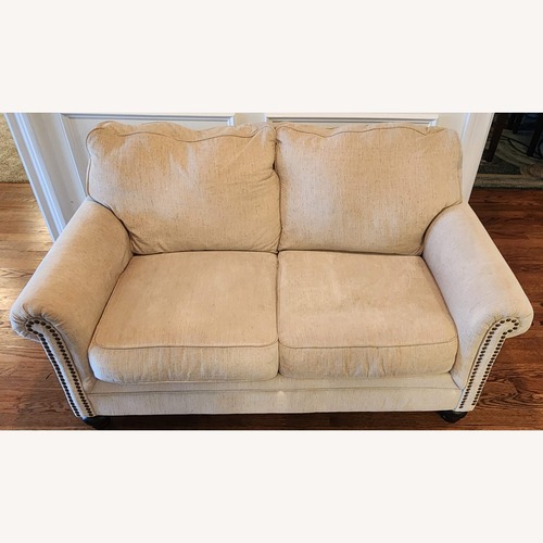 Used Ashley Furniture Milari Linen Loveseat for sale on AptDeco