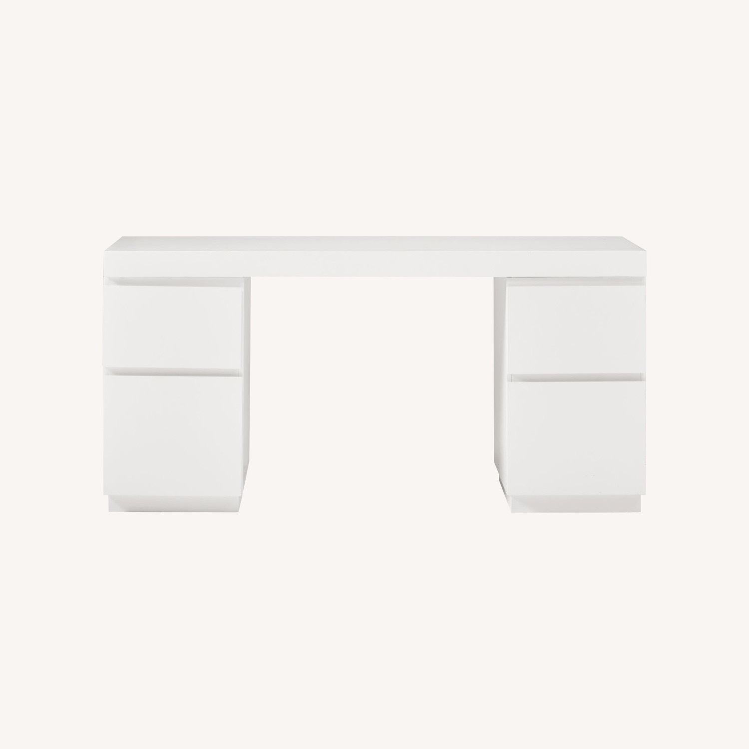 West Elm Parsons 2 File Cabinets & Desk Set 62" - image-0