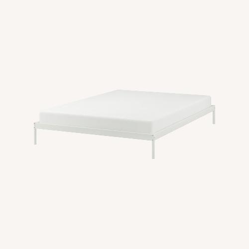 Used IKEA VEVELSTAD Bed Frame White King  for sale on AptDeco