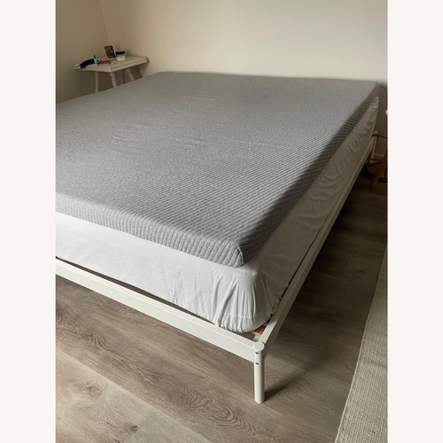 Used IKEA VEVELSTAD Bed Frame White King  for sale on AptDeco